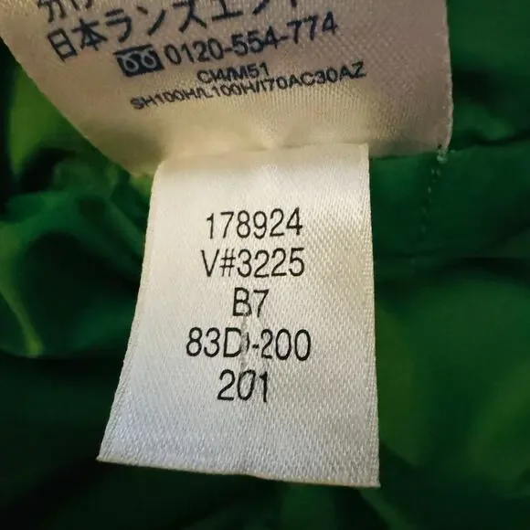 Lands End Y2K Women XL Size 18-20 Kelly Green Goosedown Quilted Puffer Vest Snap - Picture 8 of 8